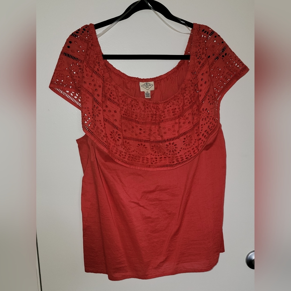 Off the shoulder lace top